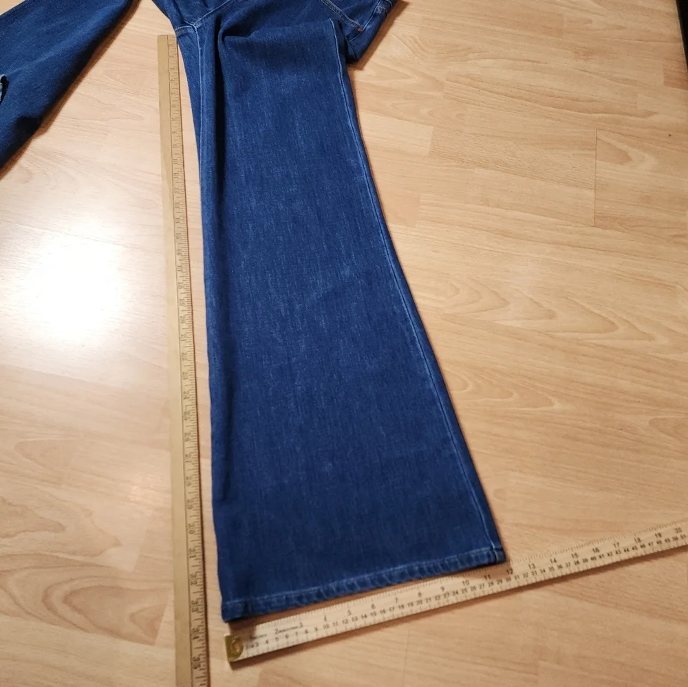 Level 99 29 Tall Stretch Denim Icon Flare‎ Wideleg Medium Wash Jeans Size 29 (8)